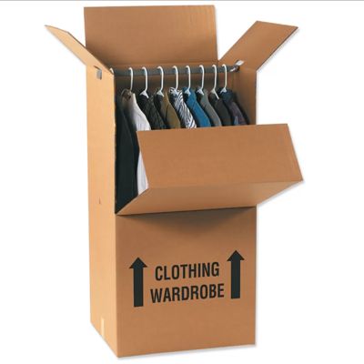 ซื้อ กล่องกระดาษสำหรับย้ายตู้เสื้อผ้าแบบ DIY พร้อมราวแขวนเสื้อผ้าเสริมความแข็งแรง online manufacture