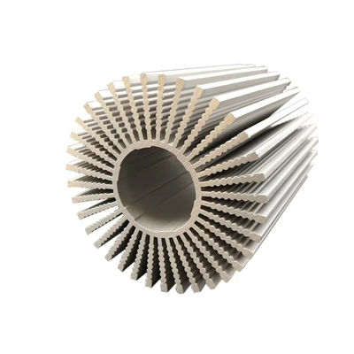 รอบกลม อลูมิเนียม extruded แผ่นระบายความร้อน 6000 ซีรีส์ LED อลูมิเนียม แผ่นระบายความร้อน
