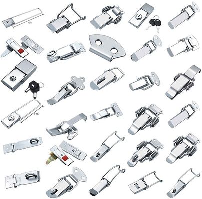กล่องล็อค เครื่องพิมพ์ความแม่นยําด้วยซิงก์ นิเคิล Plating Spring Loaded Lock สําหรับการผลิตปริมาณน้อยในเหล็กดัด