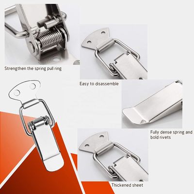 ความแข็งแรงสูงเหล็ก Toggle Clamp ความแม่นยําสูง Stamping Spring Loaded Operation ปราศจากสนิม